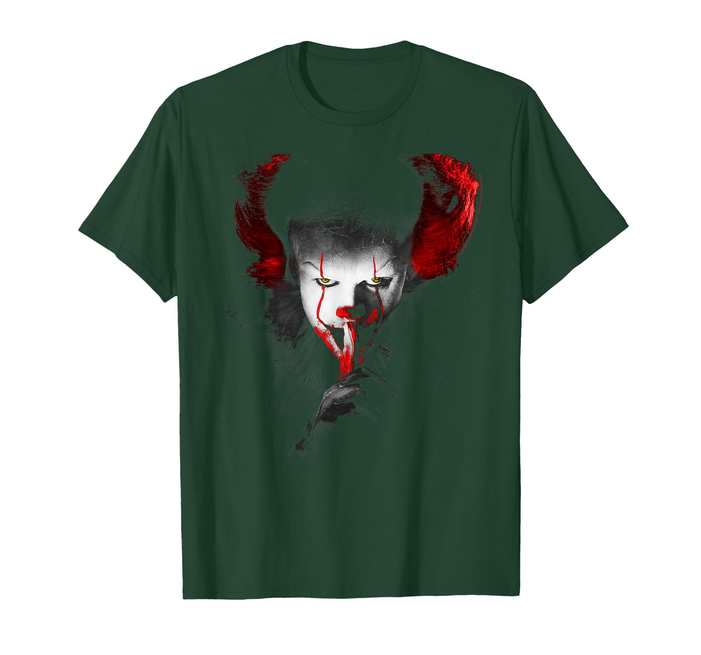 IT Pennywise The Clown Bloody Shhh Portrait Horror Movie T-Shirt