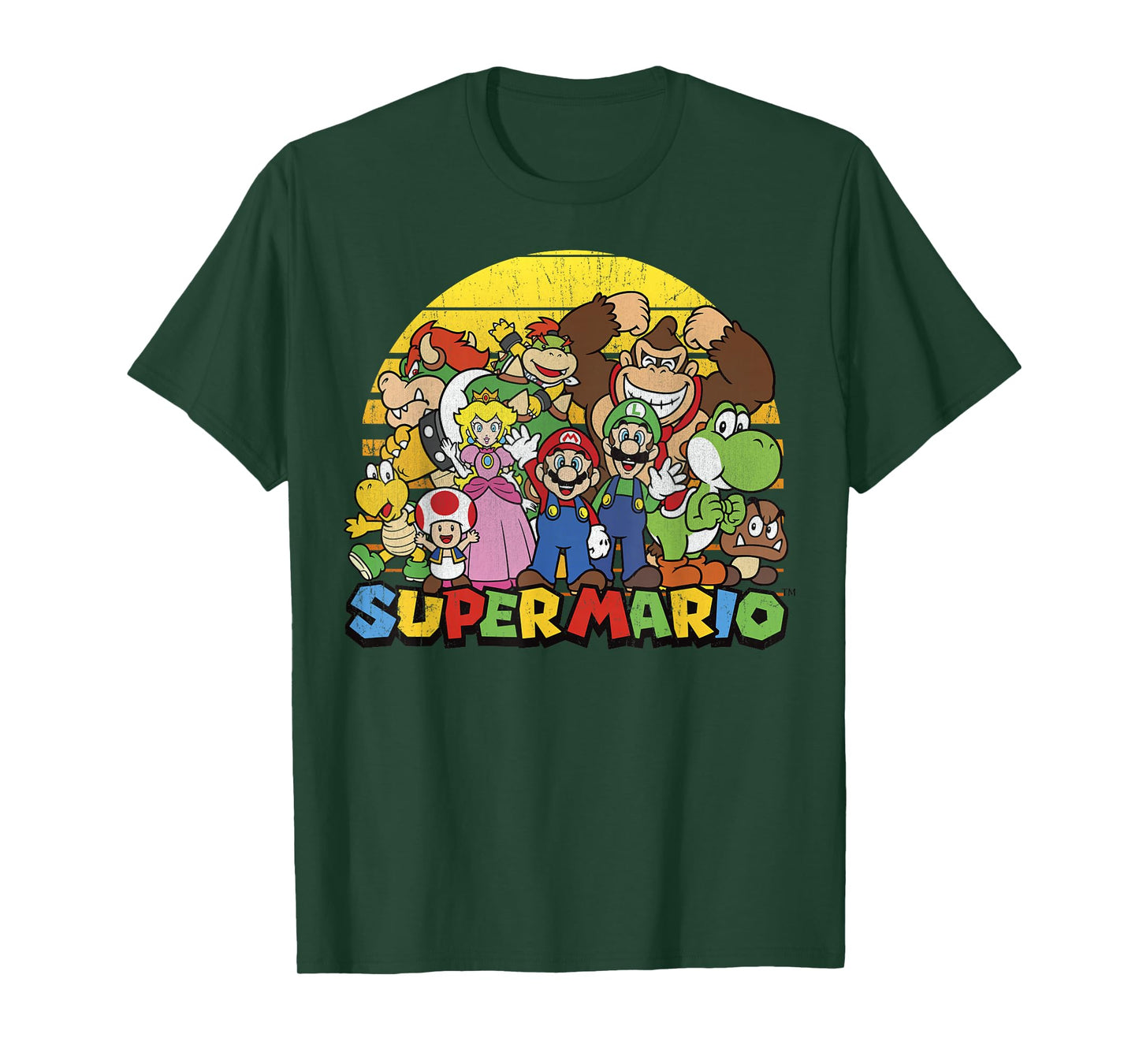 Nintendo Super Mario Group Portrait Vintage T-Shirt