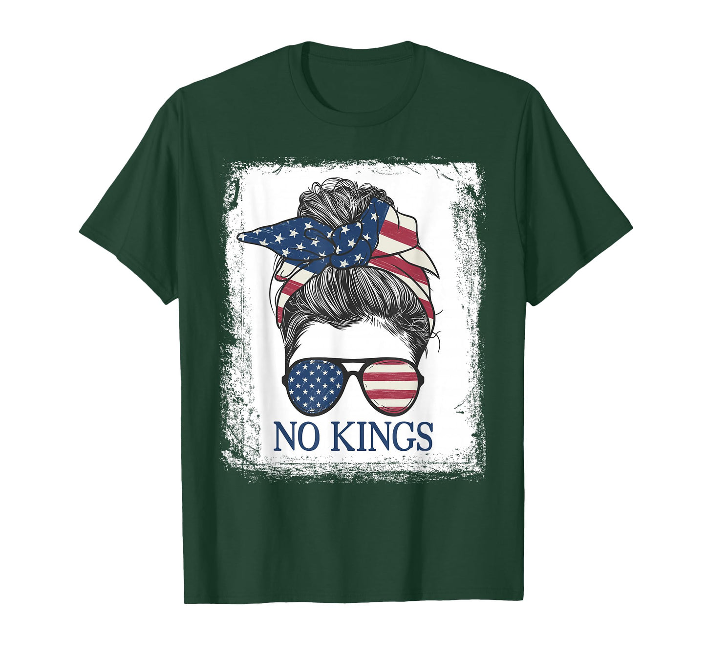 No Kings Protest Tee Rosie USA Flag No Kings T-Shirt