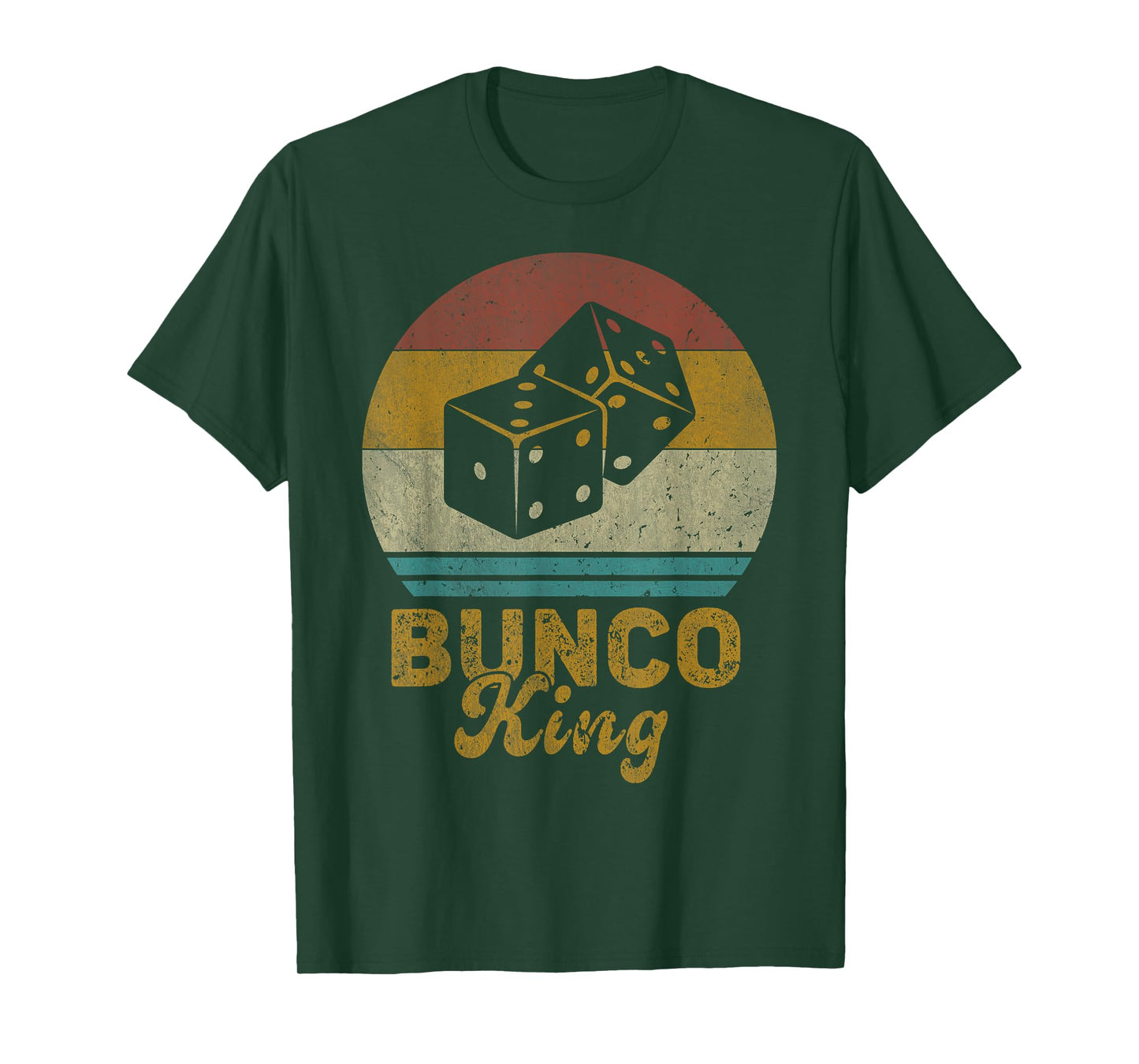 Bunco King Vintage Bunco Dice Game Mens Womens T-Shirt
