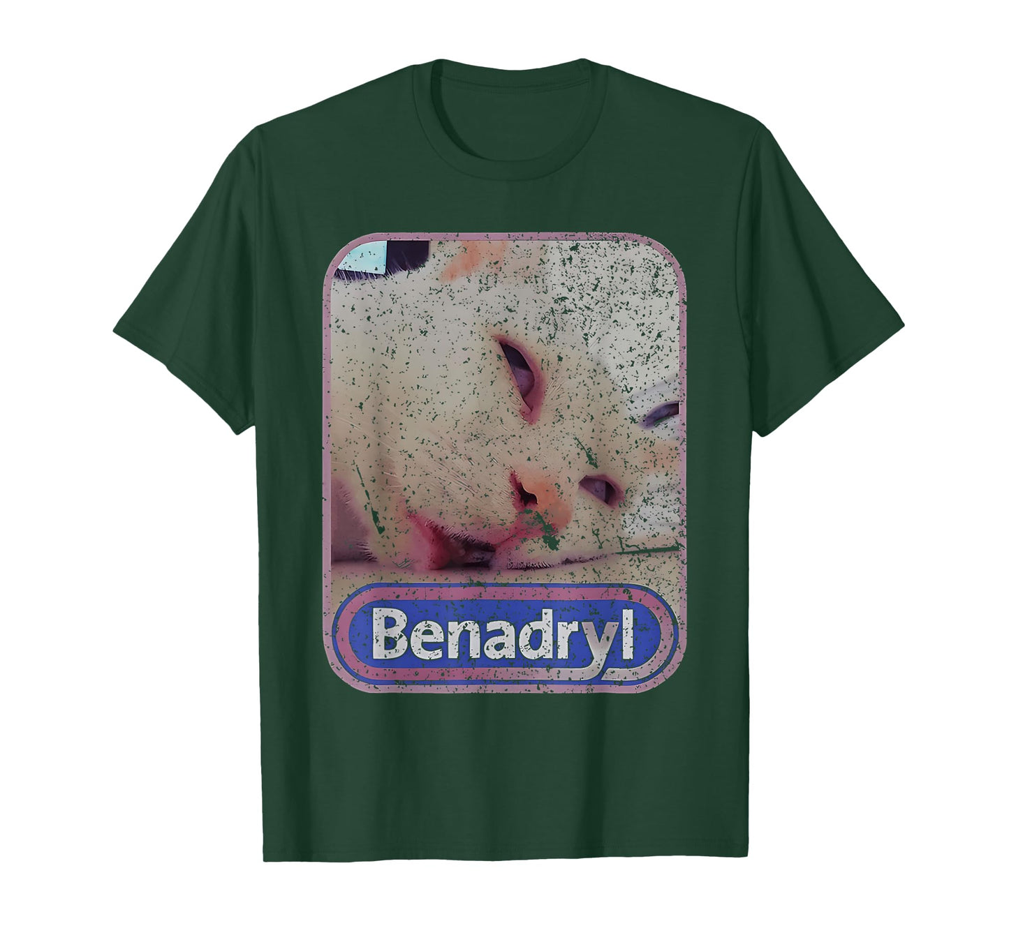 Benadryl Meme Cat T-Shirt for Men Women Kids