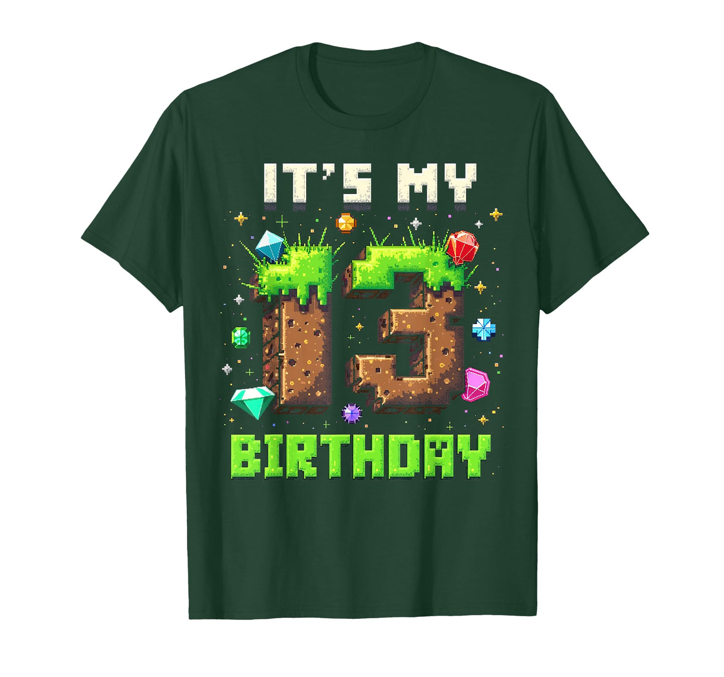 Birthday Boy Shirt It's My 13th Birthday Video Game Pixel T-Shirt