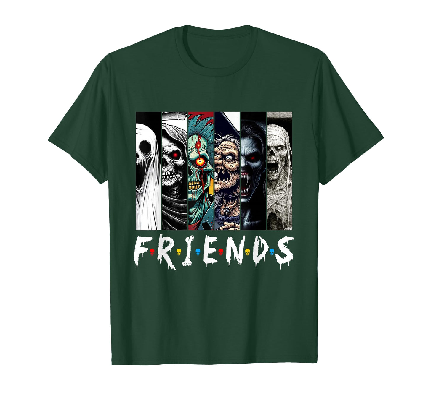 Horror Characters Friend Halloween Family Matching Scary T-Shirt