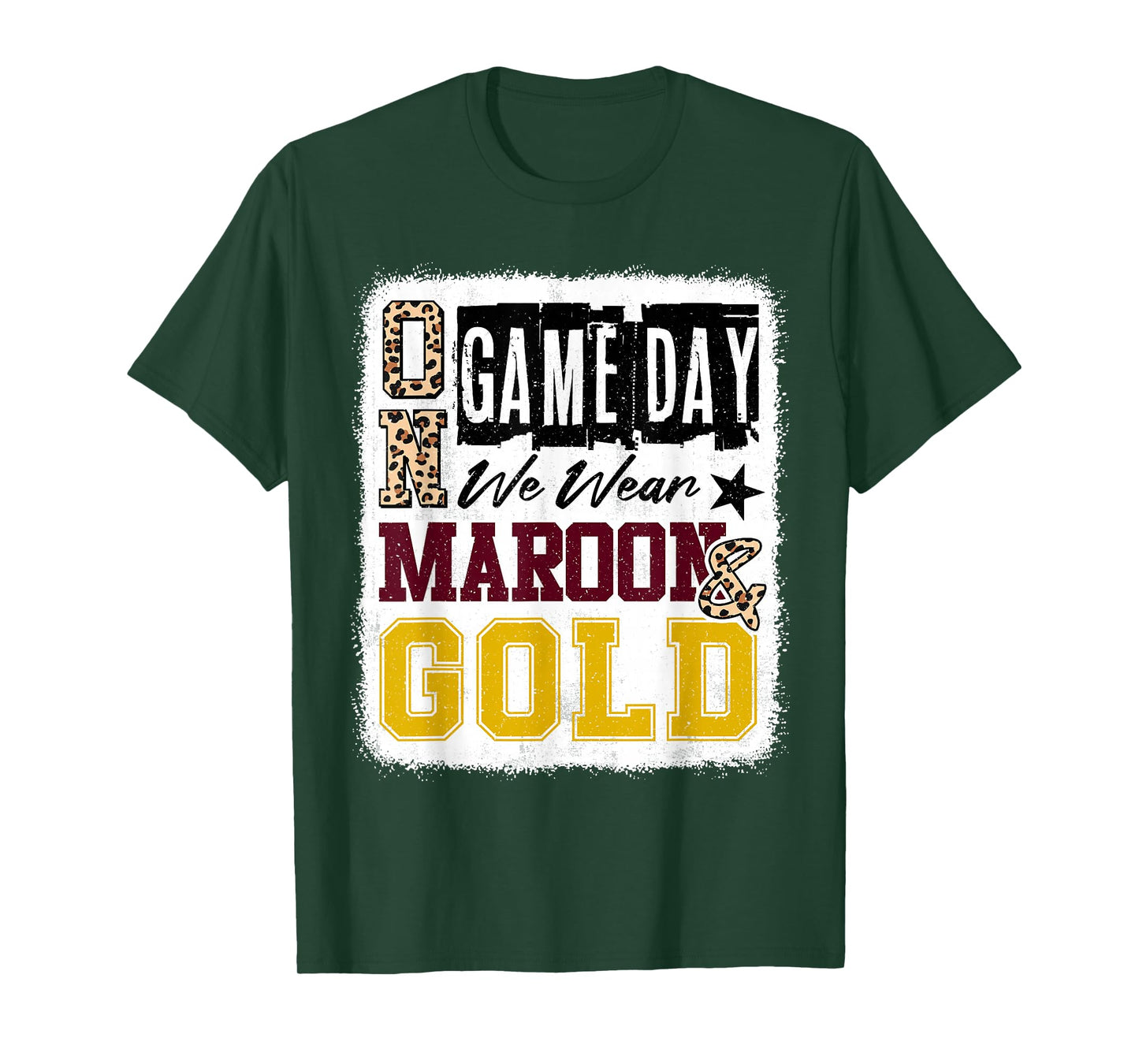 On Gameday Football We Wear Maroon And Gold School Spirit T-Shirt