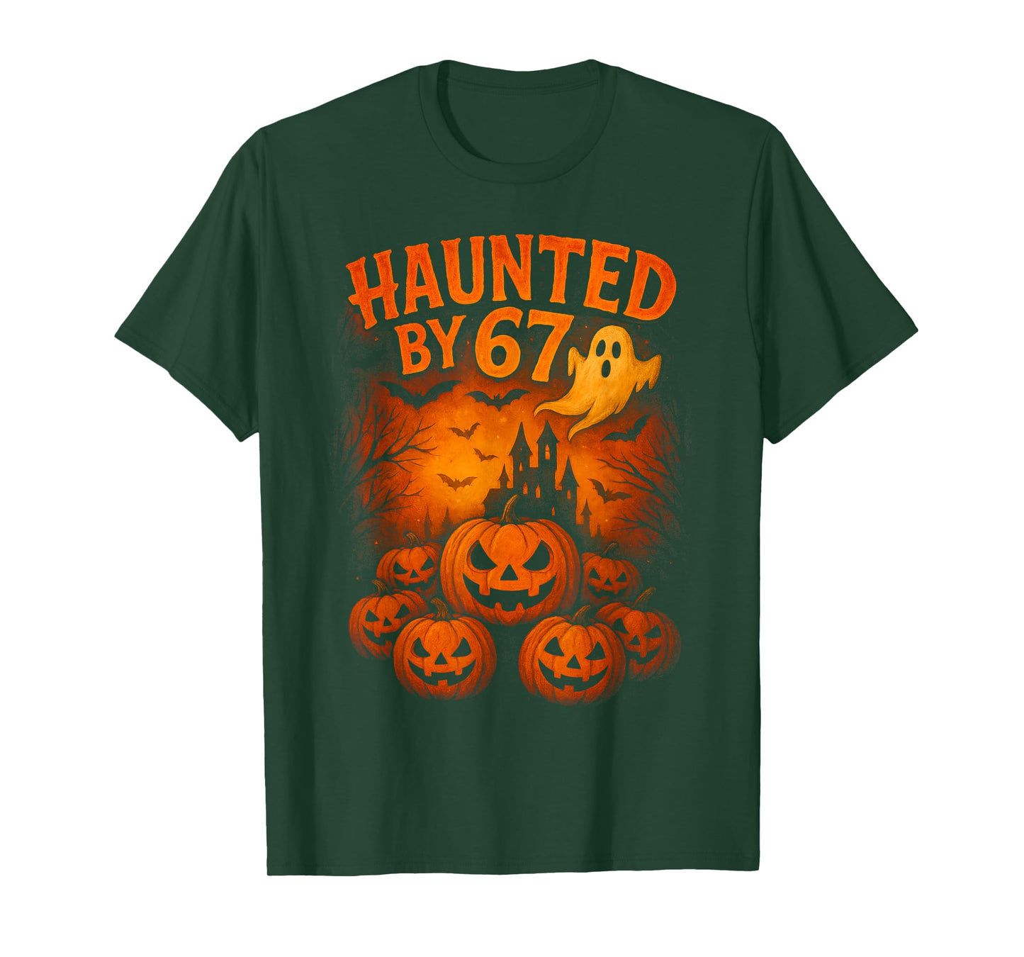 67 Meme Trendy Ghost Halloween Funny Six Seven Gen Alpha Z T-Shirt