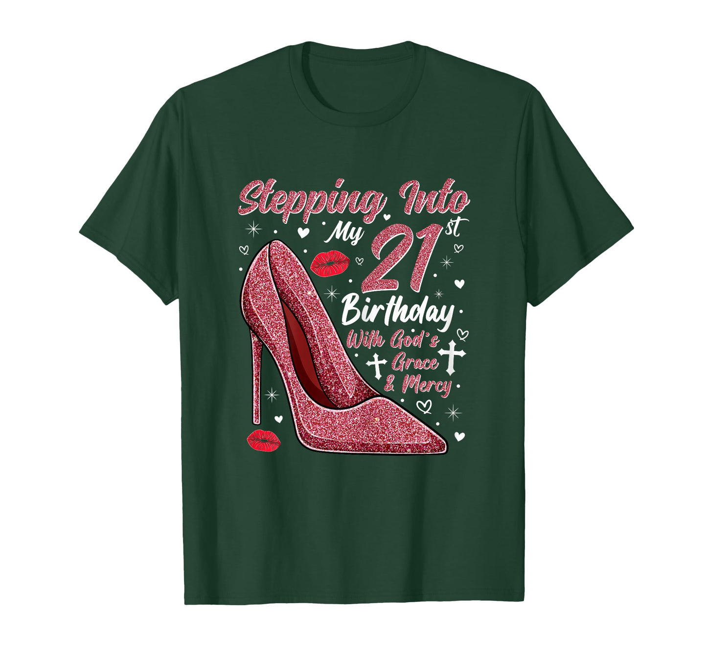 Stepping Into My 21st Birthday Ladies 21 Year Old T-Shirt