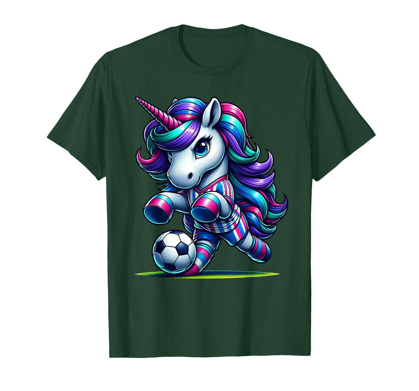 Unicorn Soccer Team Player T-Shirt