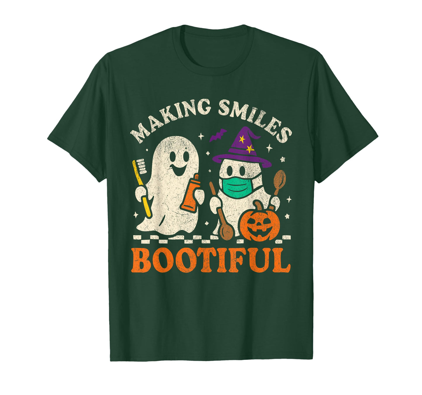 Making Smiles Bootiful Halloween Dentist Dental Ghost T-Shirt