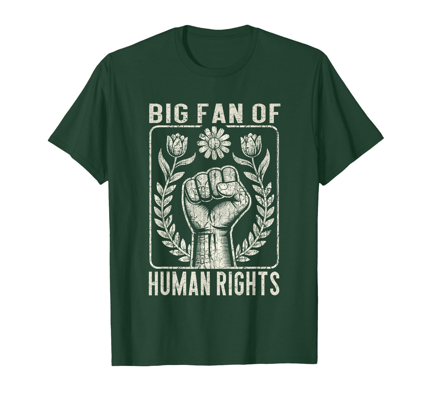 Big Fan of Human Rights Protest Quote Equality Graphic T-Shirt