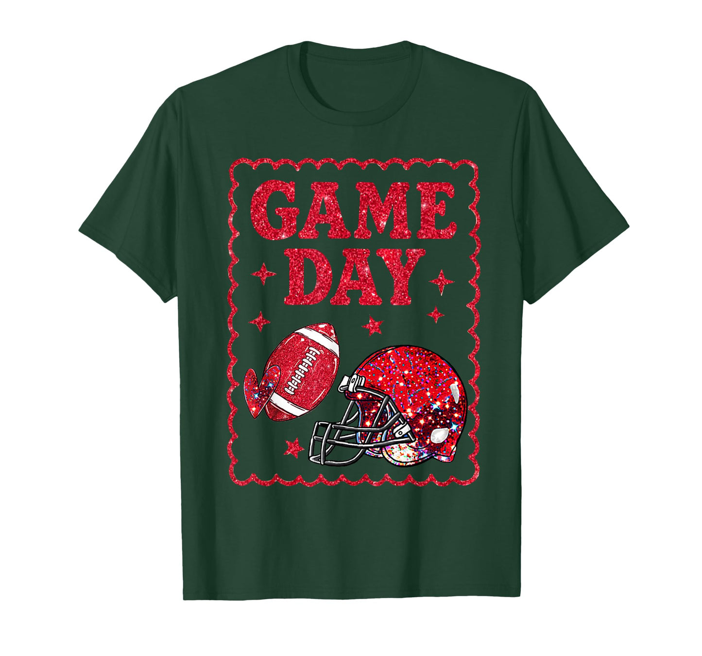 Game Day American Football Women Girl Kids Vibes T-Shirt