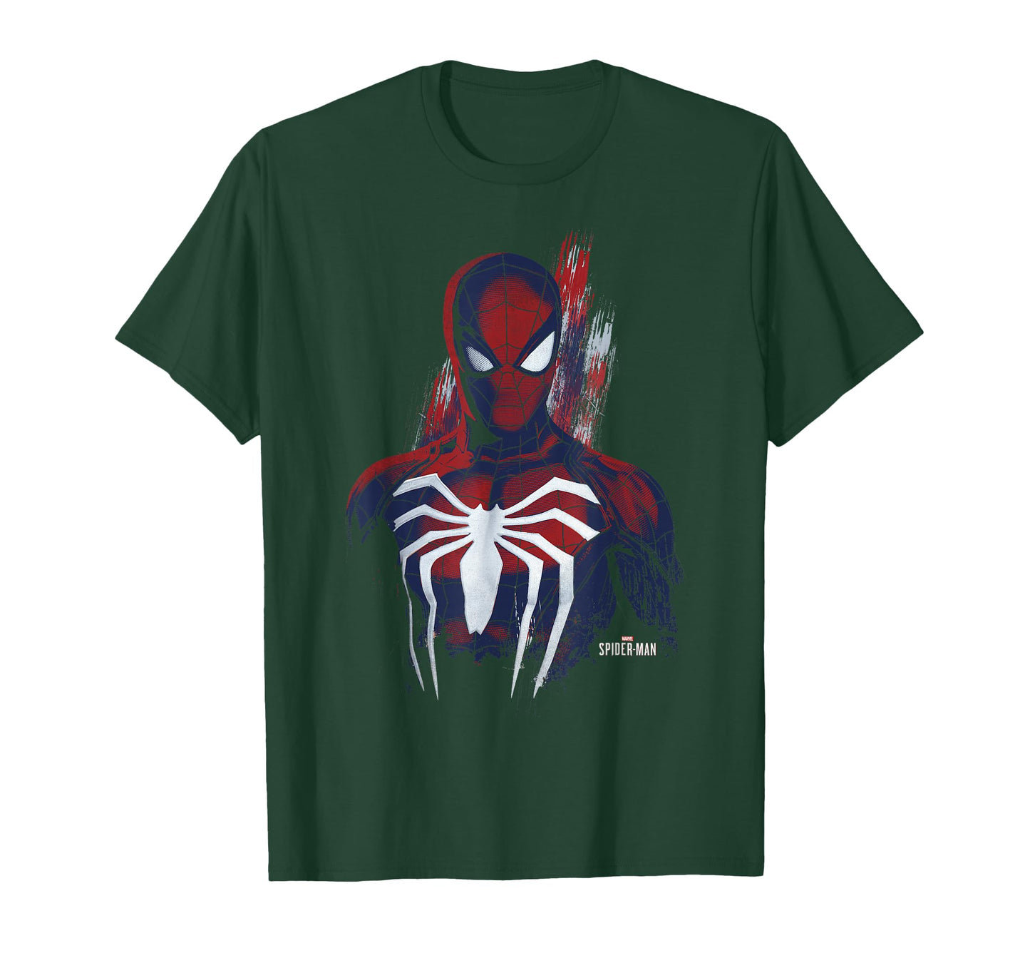 Marvel Spider-Man Game Paint Portrait T-Shirt