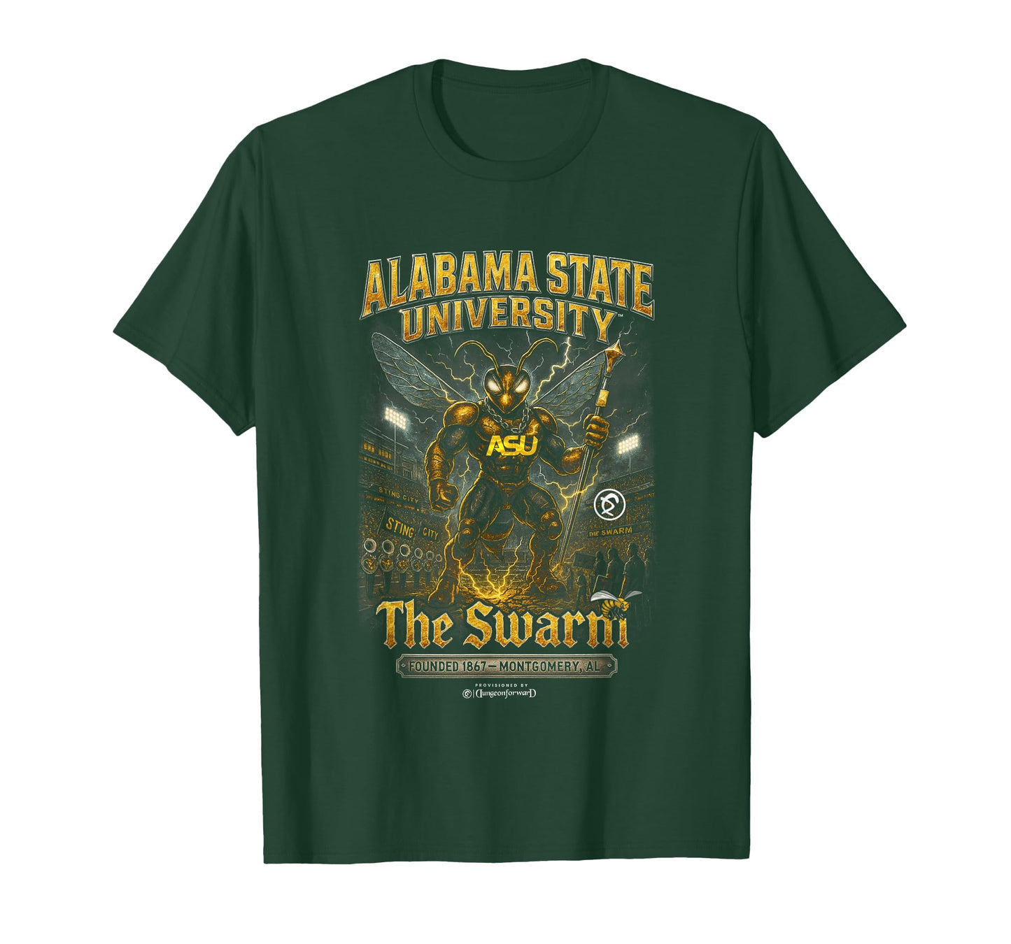 Alabama State University - The Yard - ASU Bama Bootleg HBCU T-Shirt