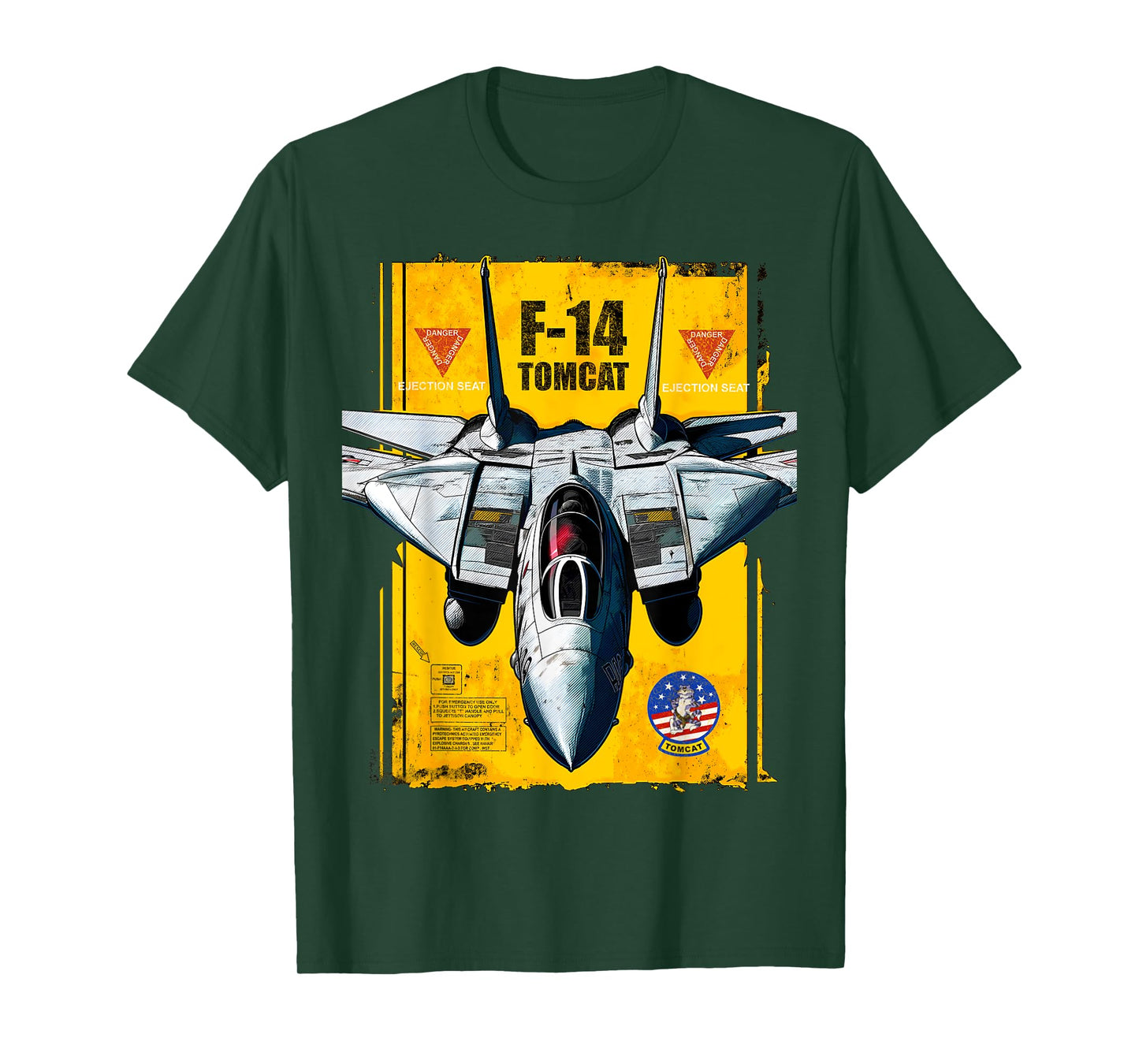 F-14 Tomcat Naval Fighter Jet Diagram Graphic Men Women Kids T-Shirt