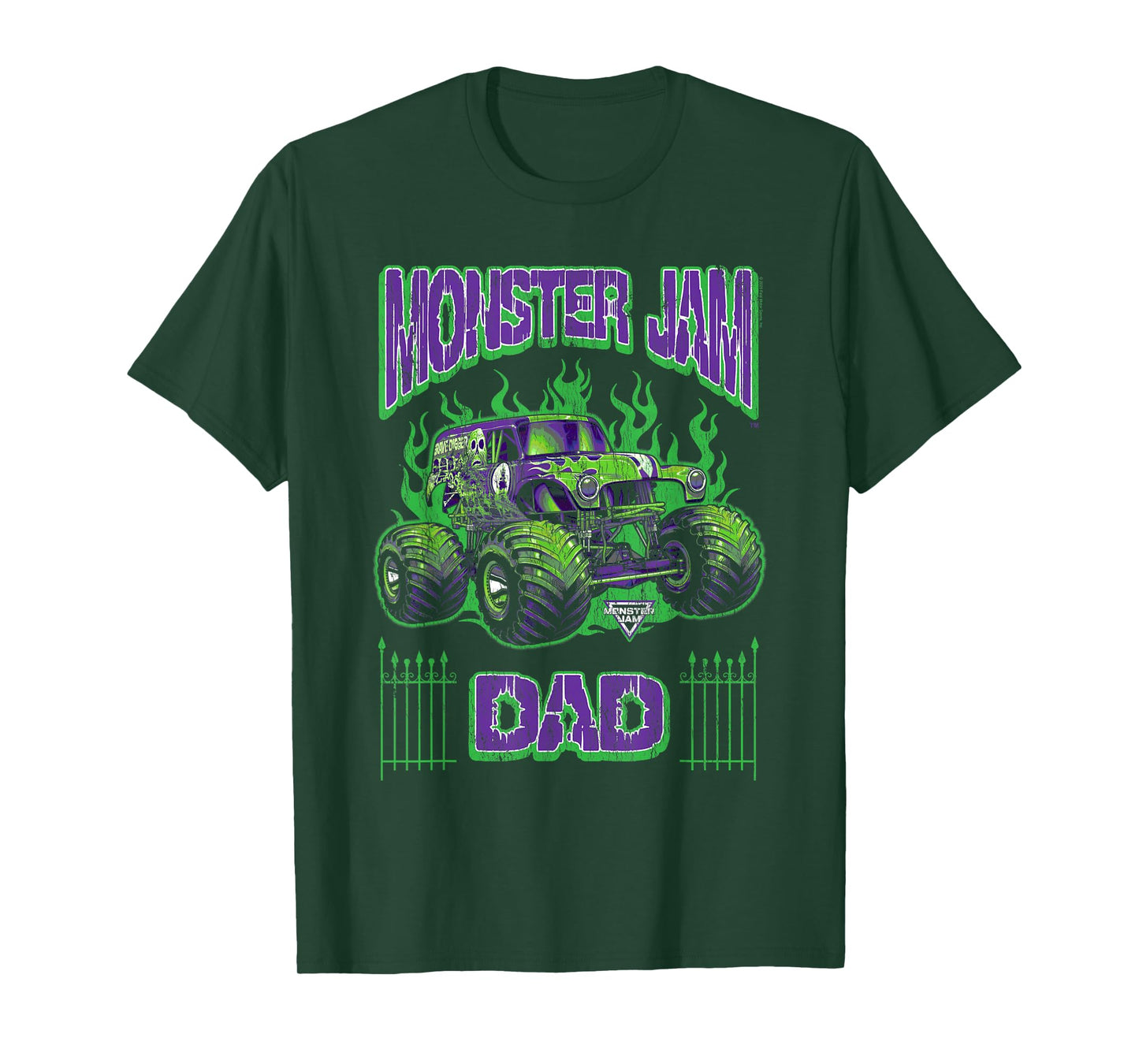 Monster Jam Grave Digger Dad Family Motorsports T-Shirt