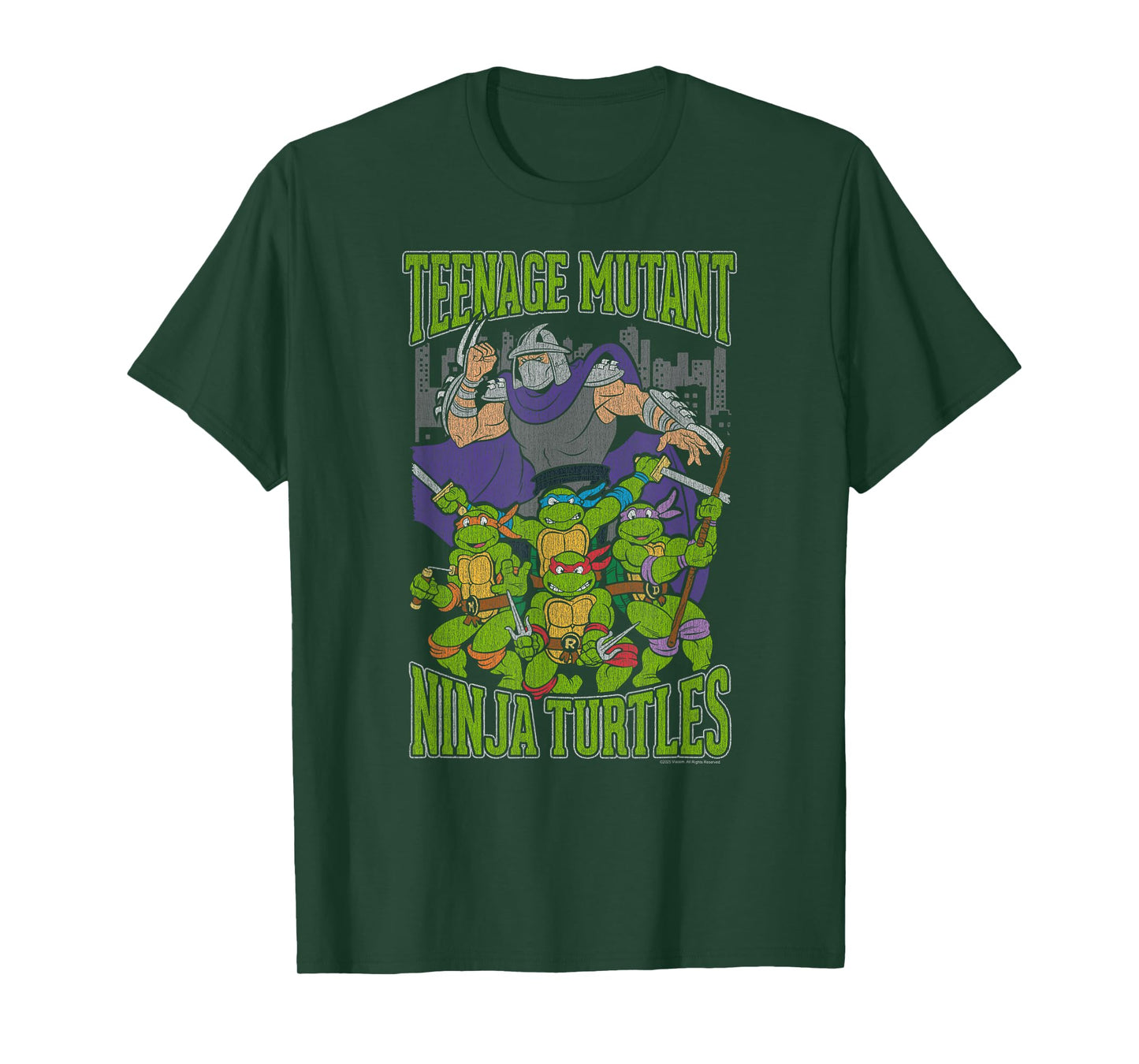 Teenage Mutant Ninja Turtles Shredder and Turtles Retro T-Shirt