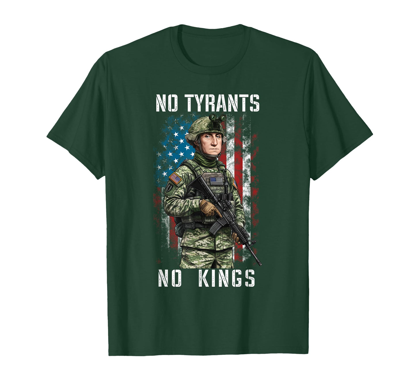 No Tyrants No Kings Patriotic George Washington T-Shirt