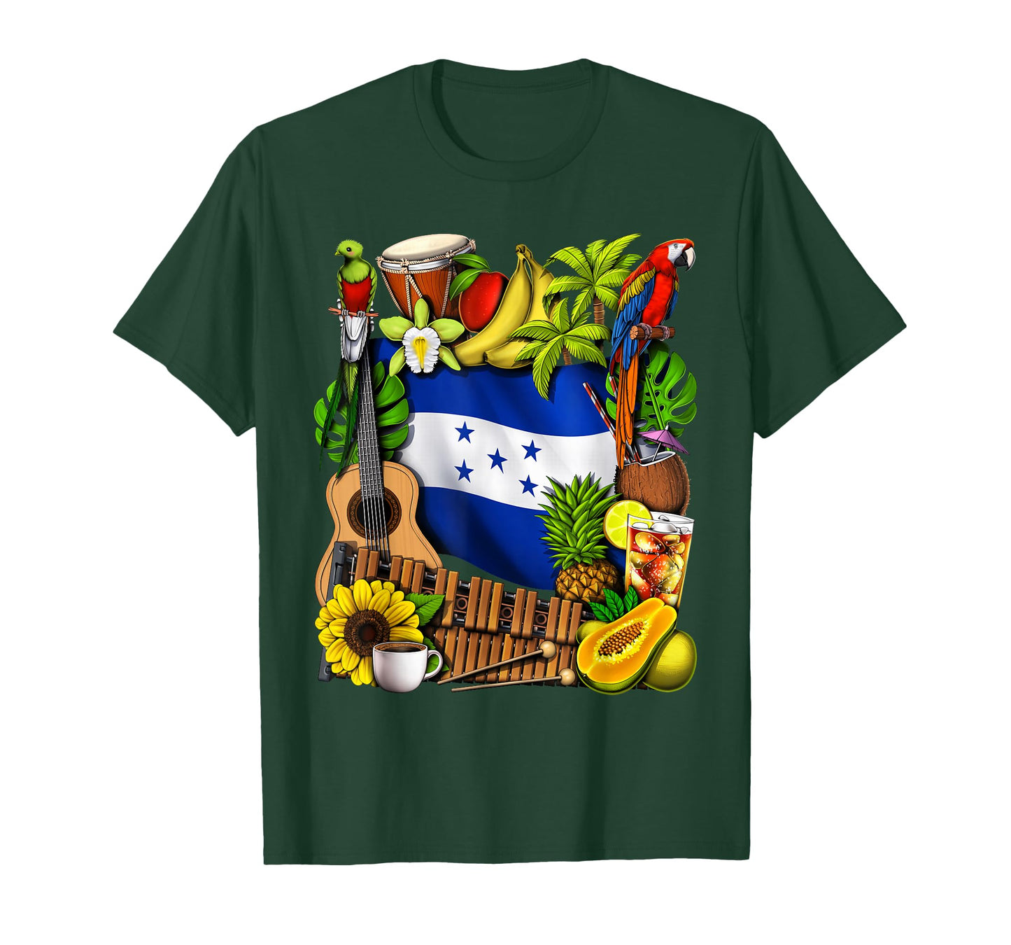 Honduras Heritage Honduran Flag Honduras Heritage Roots T-Shirt