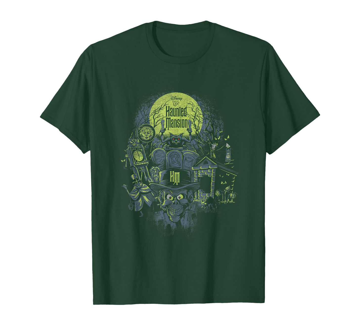 The Haunted Mansion Halloween Haunted Montage Retro Poster T-Shirt