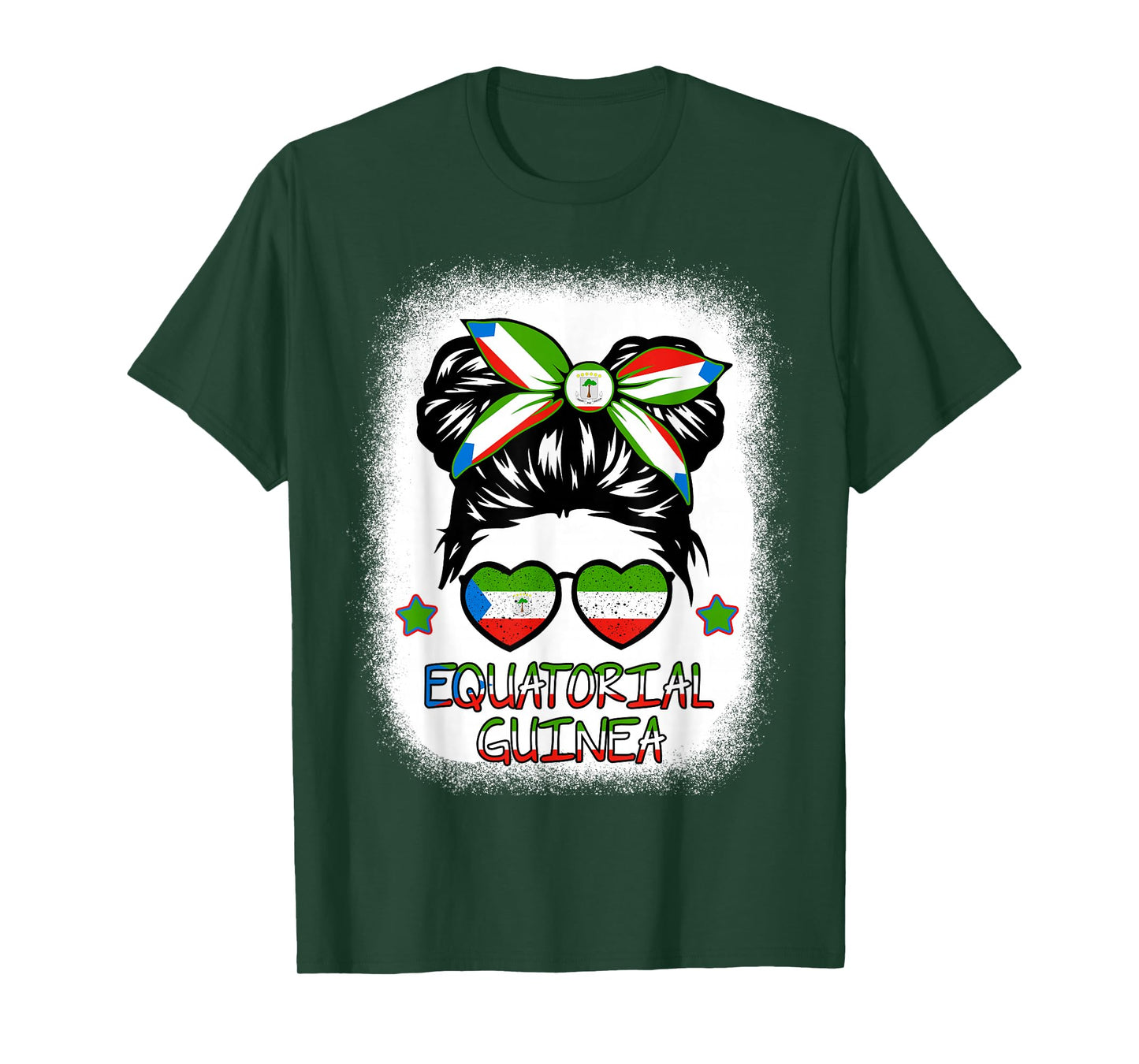 Girls Equatorial Guinea Flag Guinean Women Hispanic Heritage T-Shirt