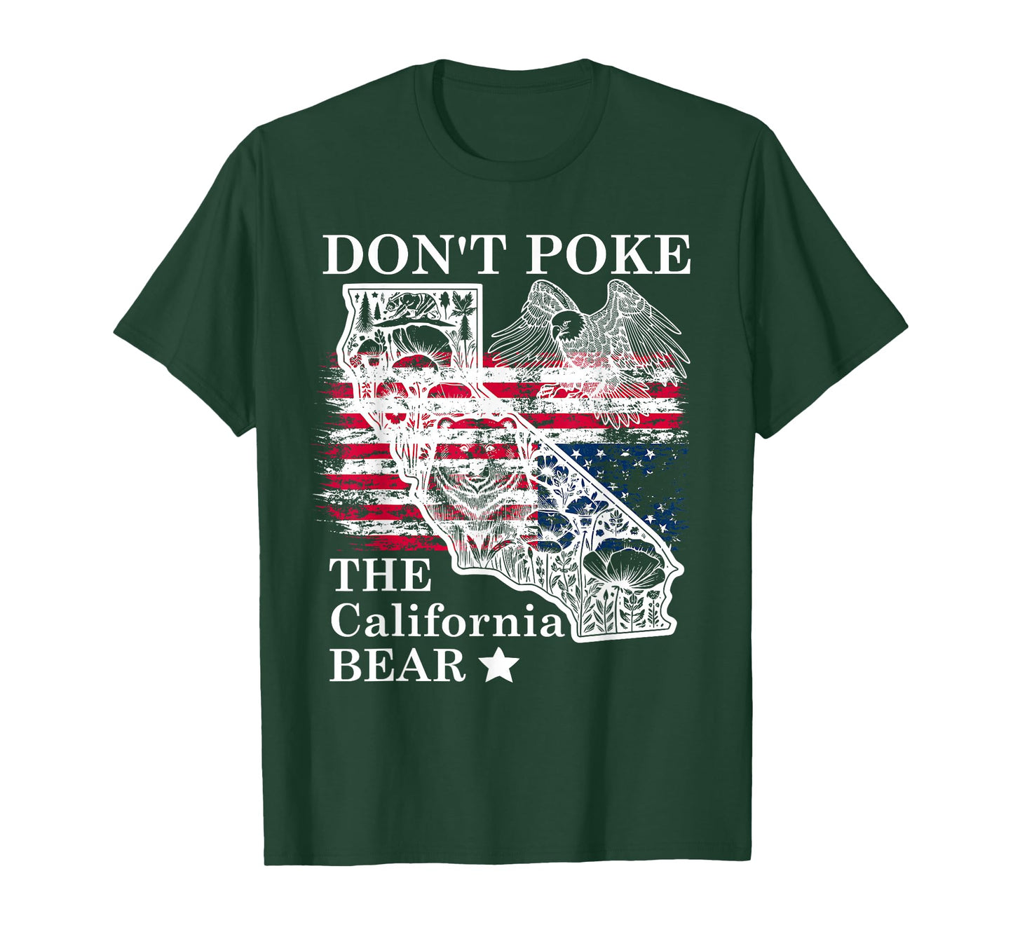 Don't Poke The California Bear Republic State Park US Resist T-Shirt