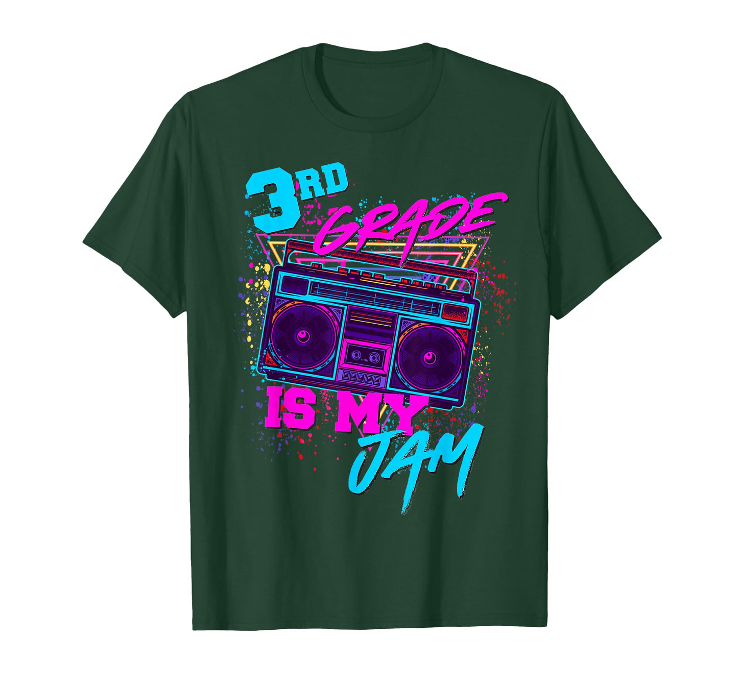 3rd Grade Is My Jam Third 80s 1980s Teacher Student Retro T-Shirt