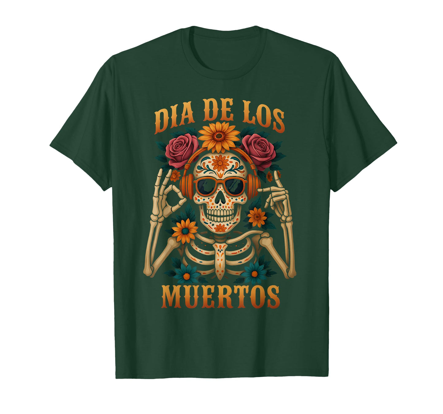 HUGvyn Dia De Los Muertos Sugar Skull Six Seven Meme 6 7 Kid T-Shirt