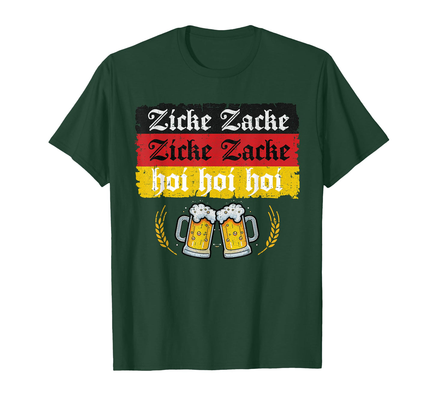 Zicke Zacke Hoi Oktoberfest German Flag Party Funny T-Shirt