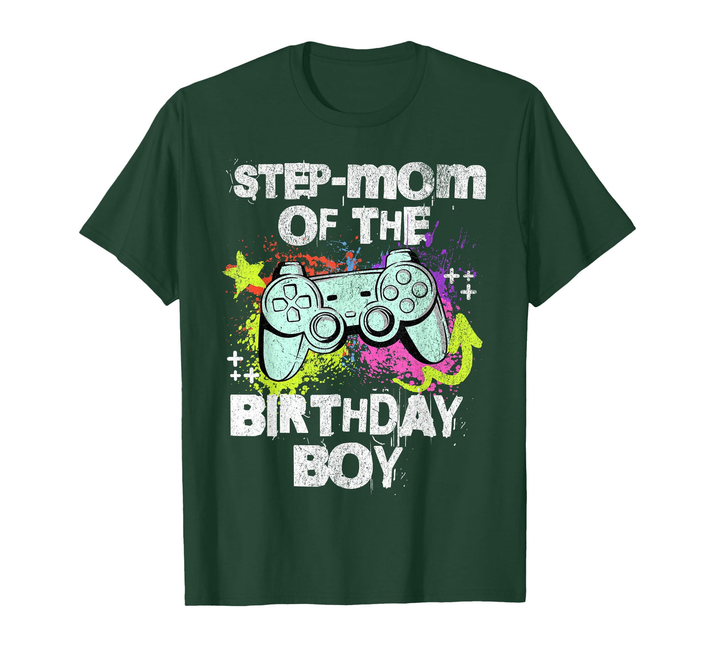 STEP-MOM OF THE BIRTHDAY BOY VIDEO GAME GAMER T-Shirt