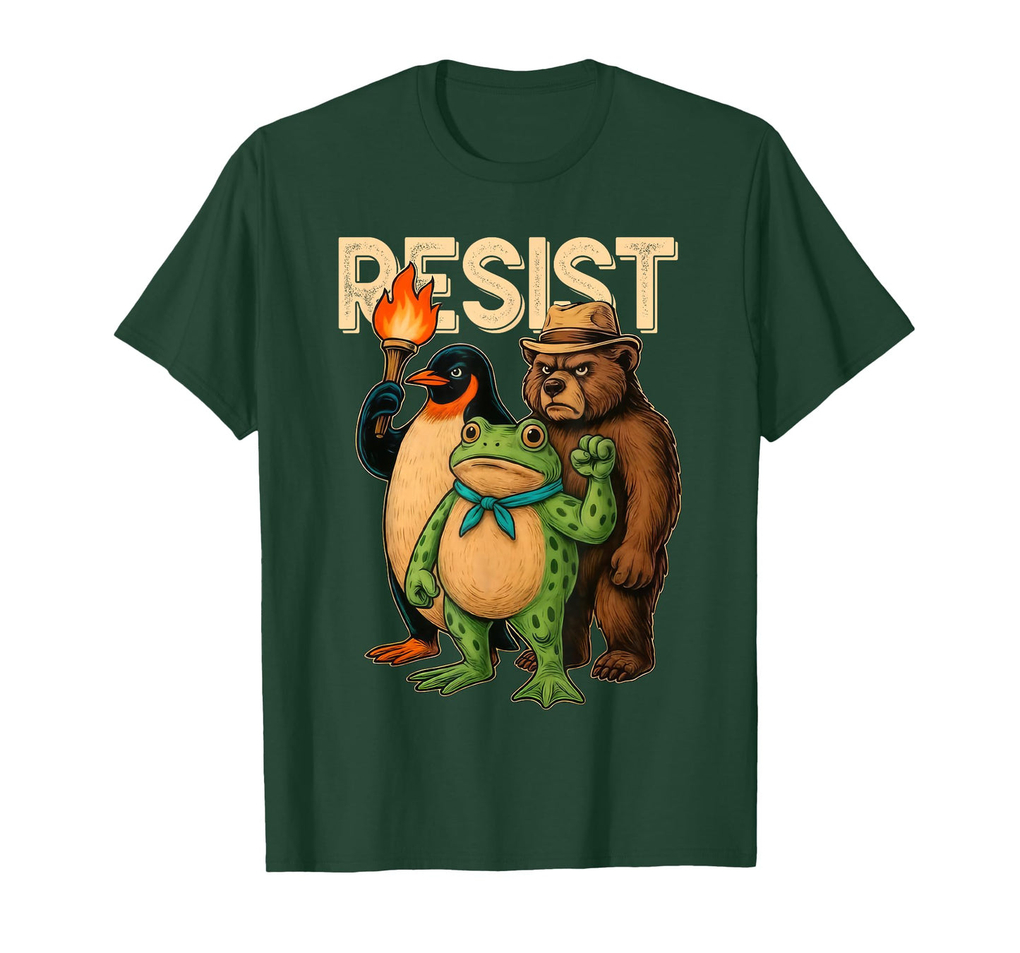 Resist Frog Portland Frog Protest for Men Women T-Shirt
