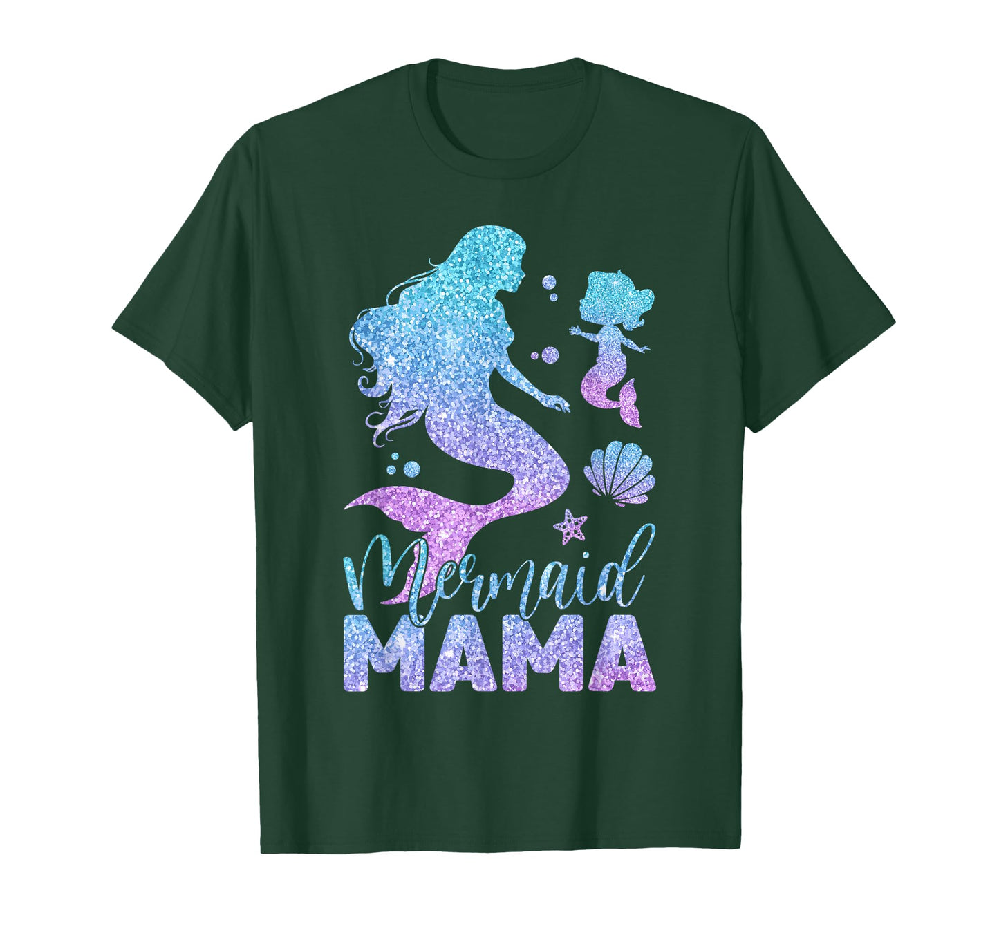 Cute Mermaid Mama Mermaid Mom Mommy Happy Mothers Day Women T-Shirt
