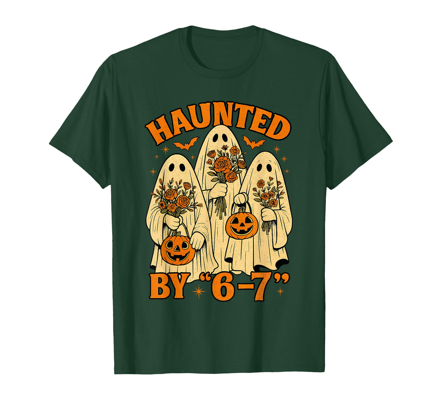 67 Meme Trendy Ghost Halloween Funny Six Seven Gen Alpha Z T-Shirt
