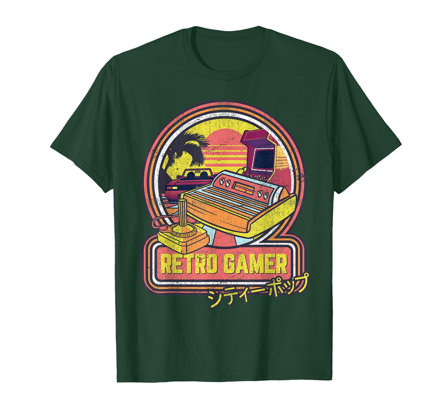 Retro Gamer Vintage 80s & 90s Japanese Arcade Video Games T-Shirt