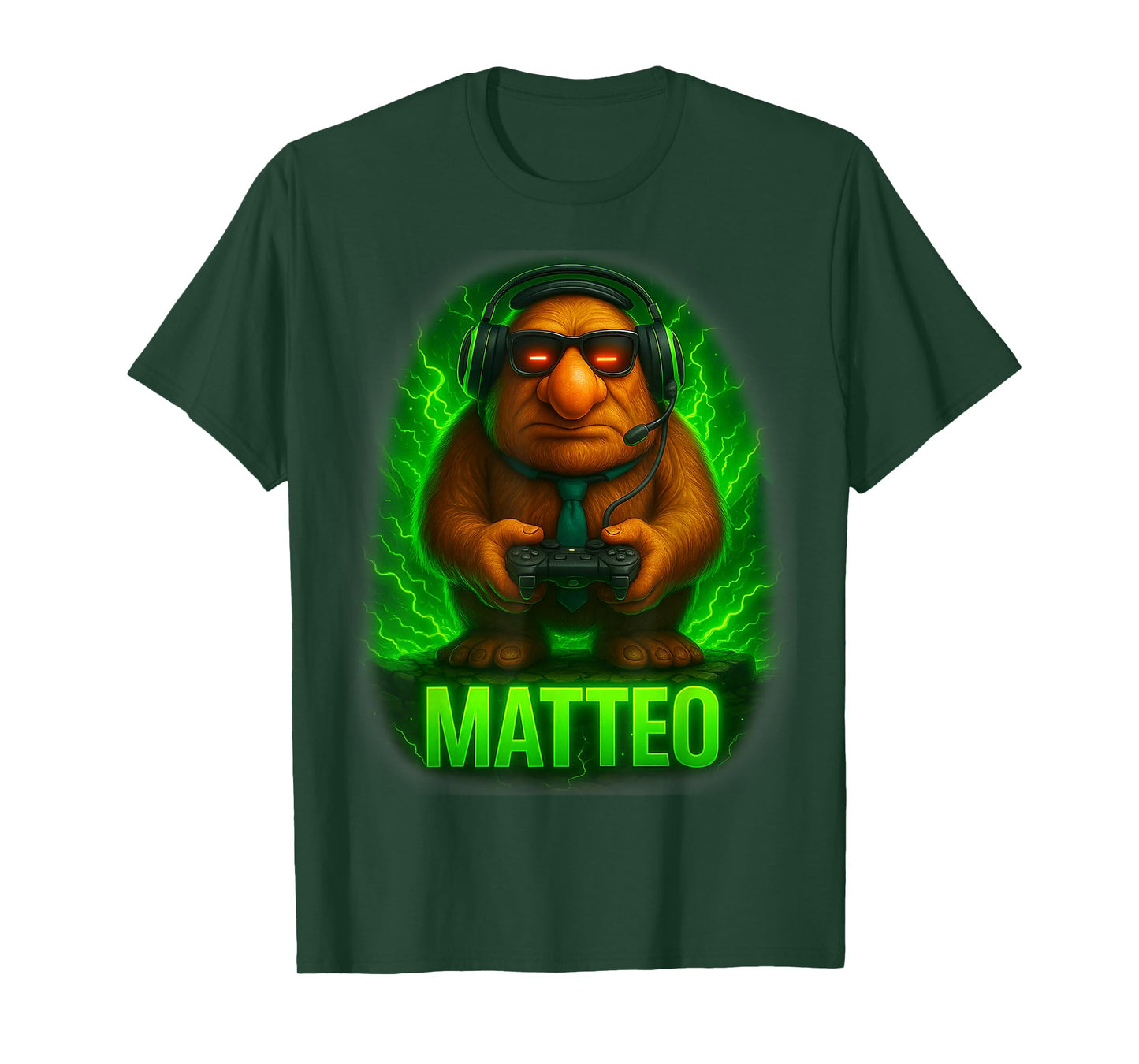 Matteo Meme Italian Brainrot Goblin Tie Hat Vibes Gamer Mode T-Shirt