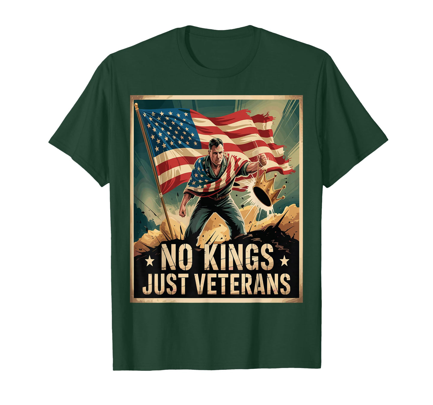 No Kings Just Veterans Political Tee Men Women T-Shirt