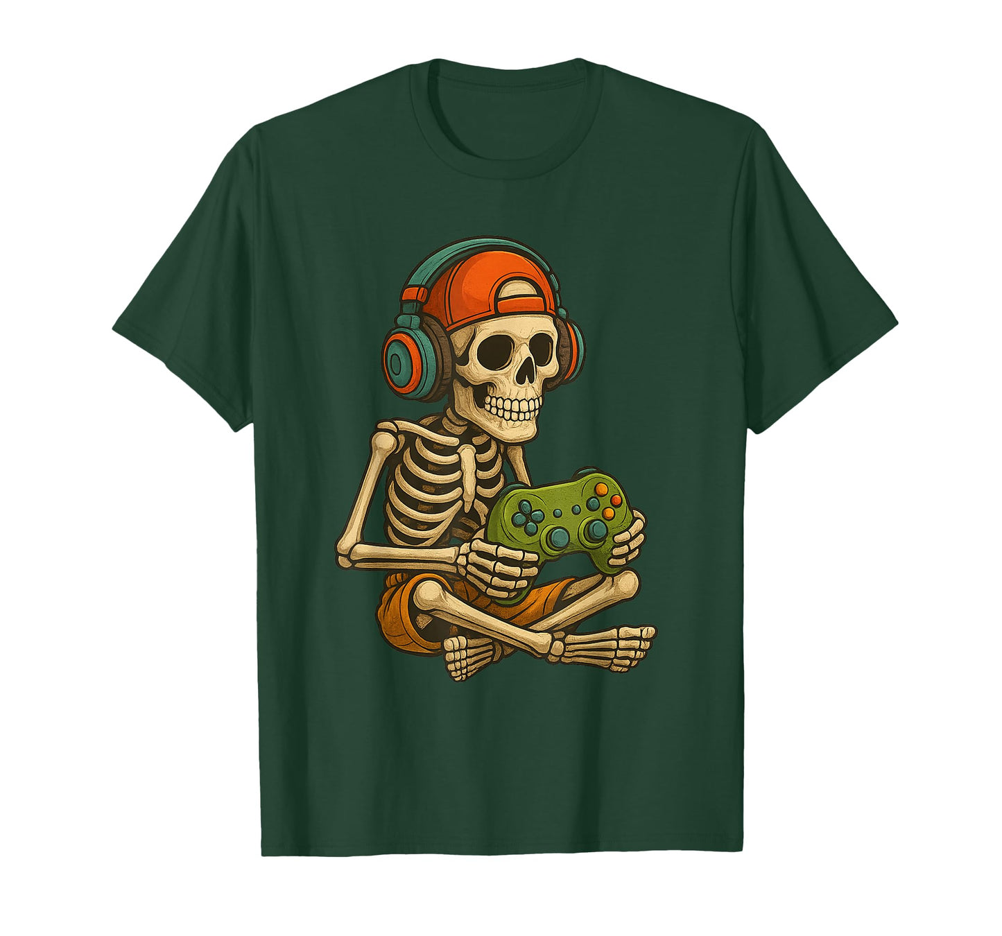 Gamer Halloween – Video Game Skeleton with Controller T-Shirt