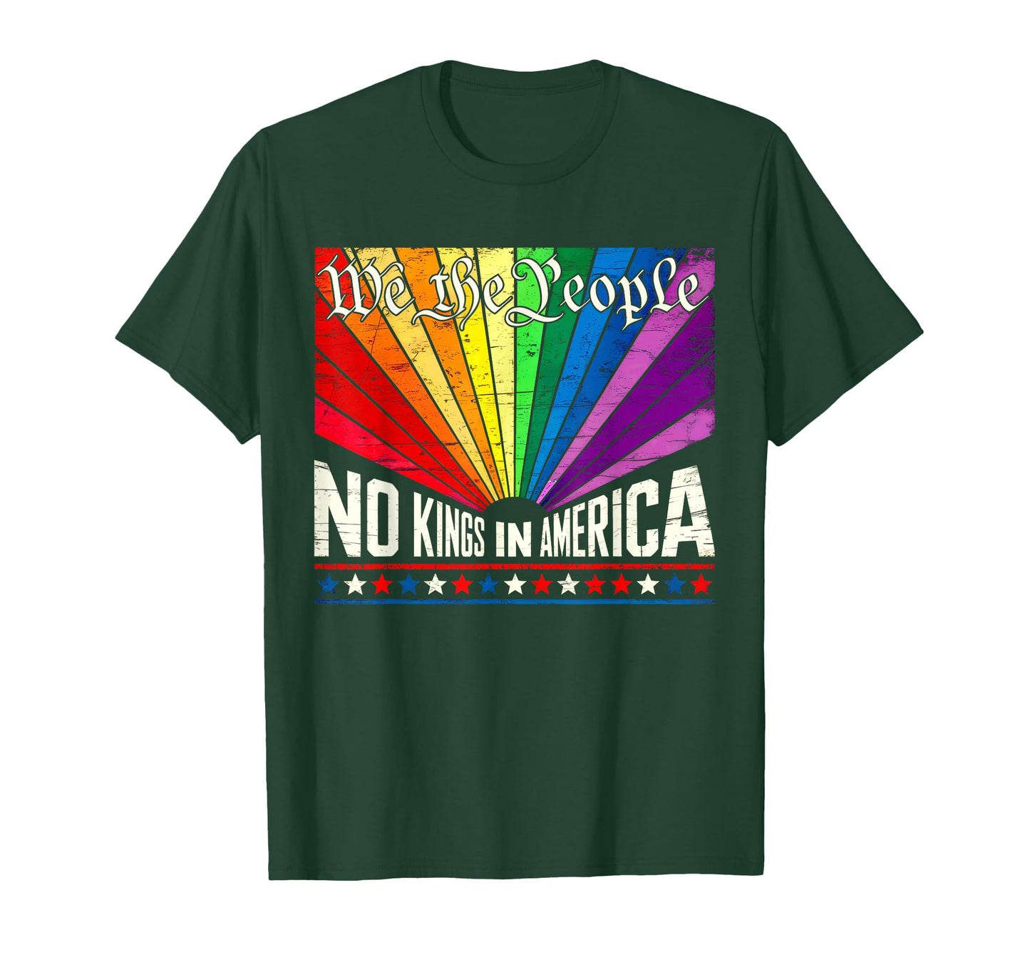 We The People No Kings in America LGBT Rainbow Pride Month T-Shirt