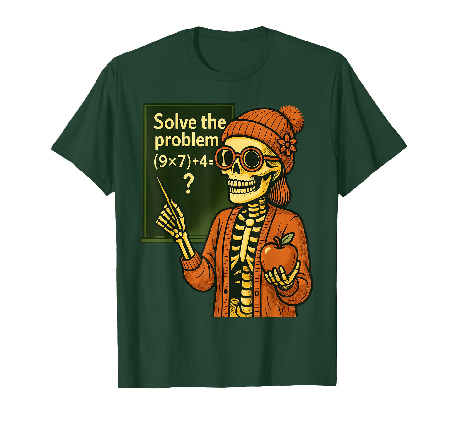 HUGvyn Halloween Skeleton Six Seven 67 Meme PEMDAS Teacher T-Shirt