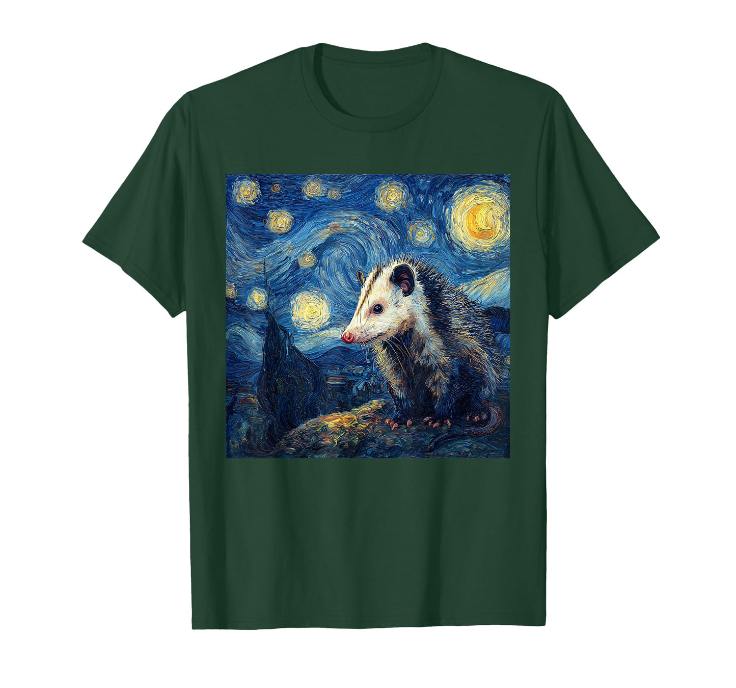 Opossum Possum Van Gogh Starry Night T-Shirt