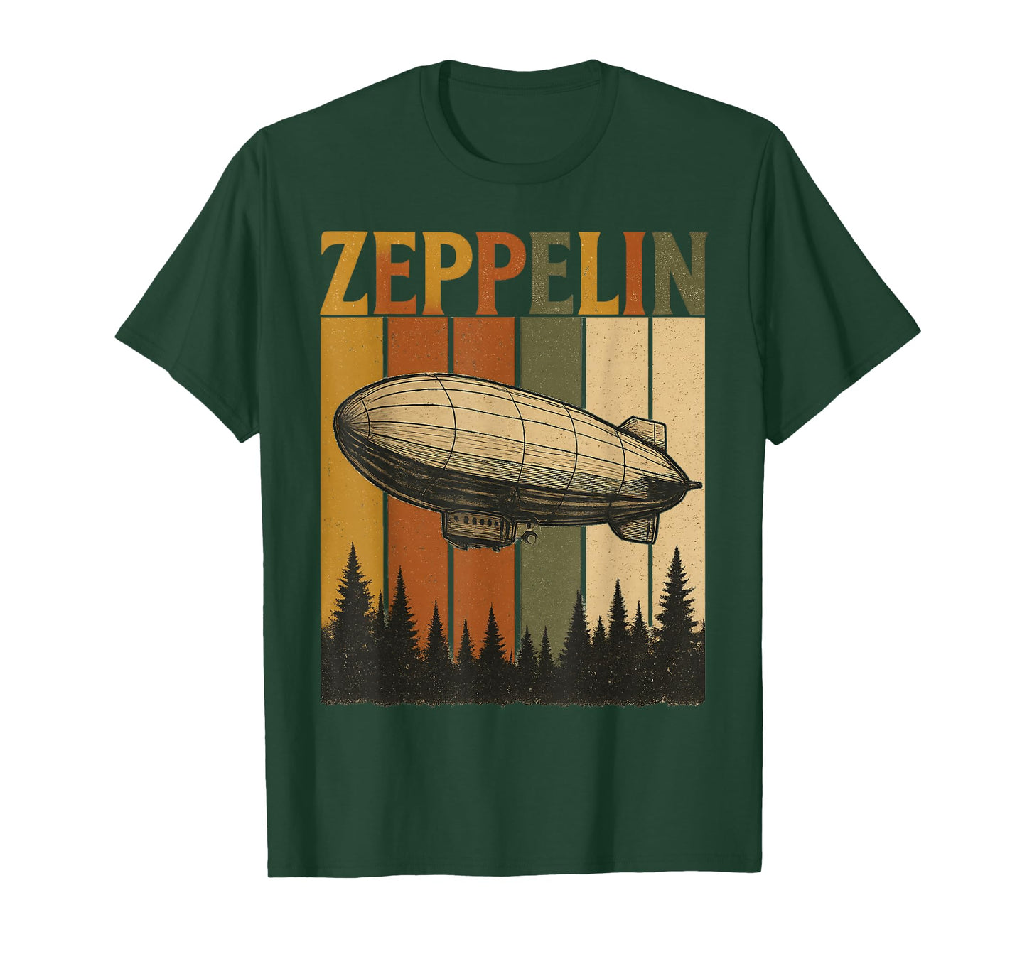Retro Zeppelin Airship Shirt Vintage Rock Style Tee for Men T-Shirt