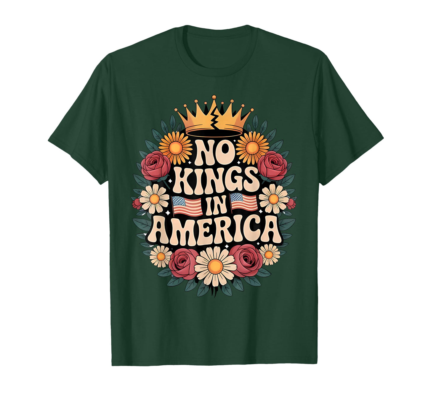 No Kings in America Patriotic Graphic for Everyone T-Shirt