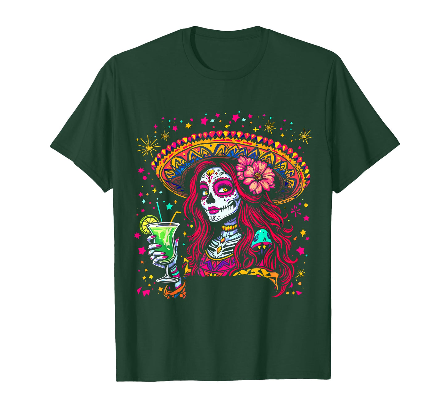 Dia De Los Muertos Mexican Day of The Dead Sugar Skull Women T-Shirt