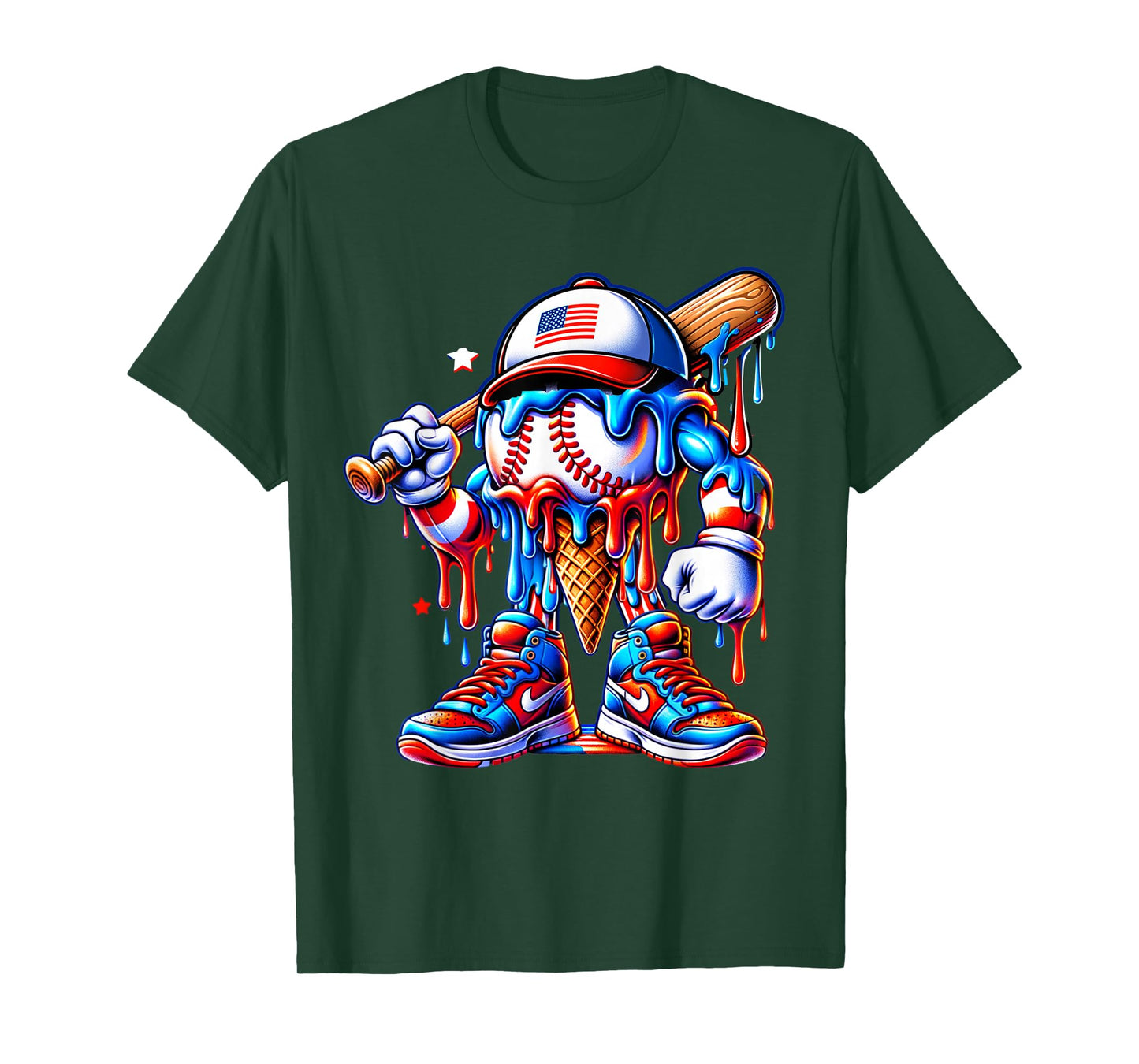 Baseball Lifestyle 101 Apparel Youth Baseball Drip Icecream T-Shirt