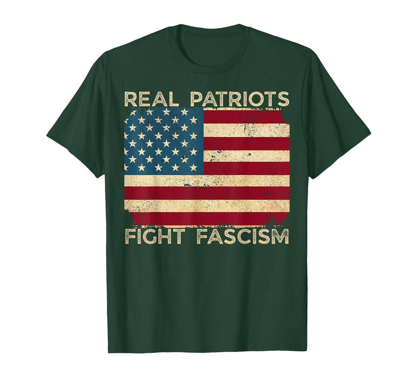 Real Patriots Fight Fascism nti Fascist Political Protest T-Shirt