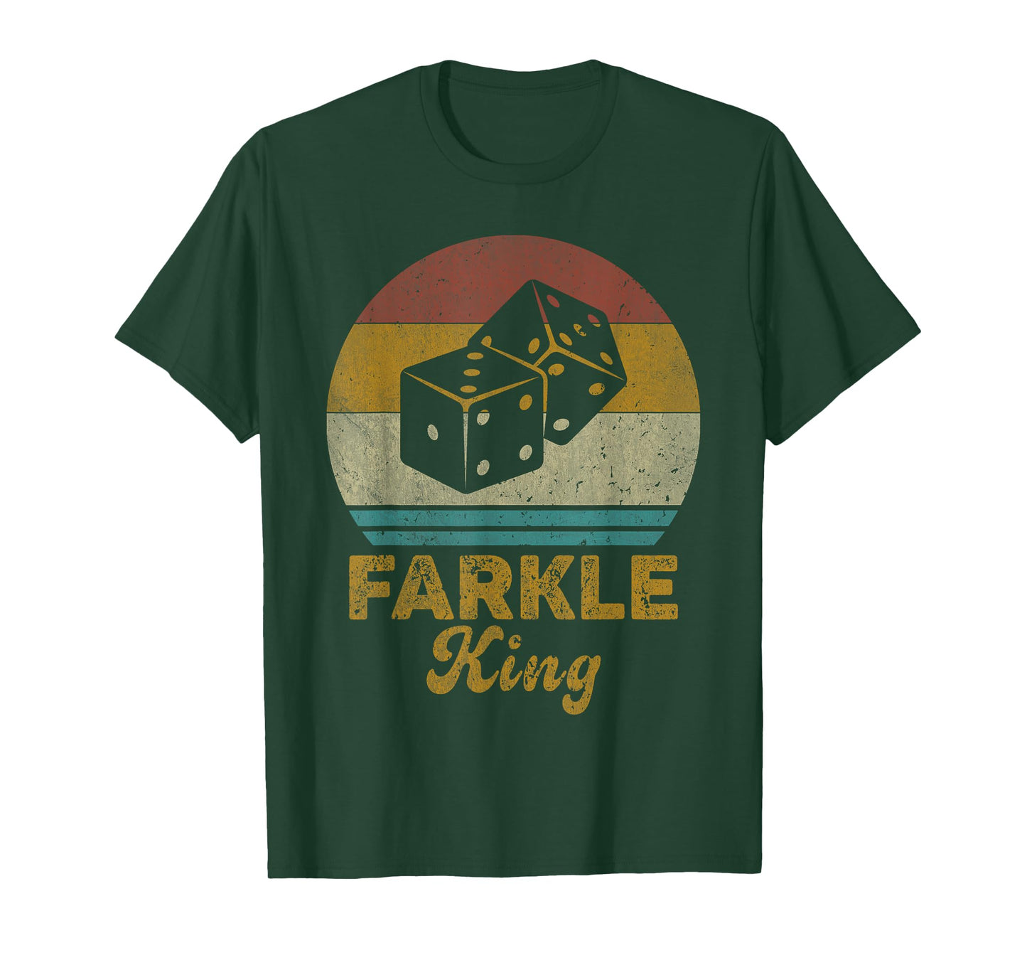 Farkle King Vintage Farkle Dice Game Mens T-Shirt
