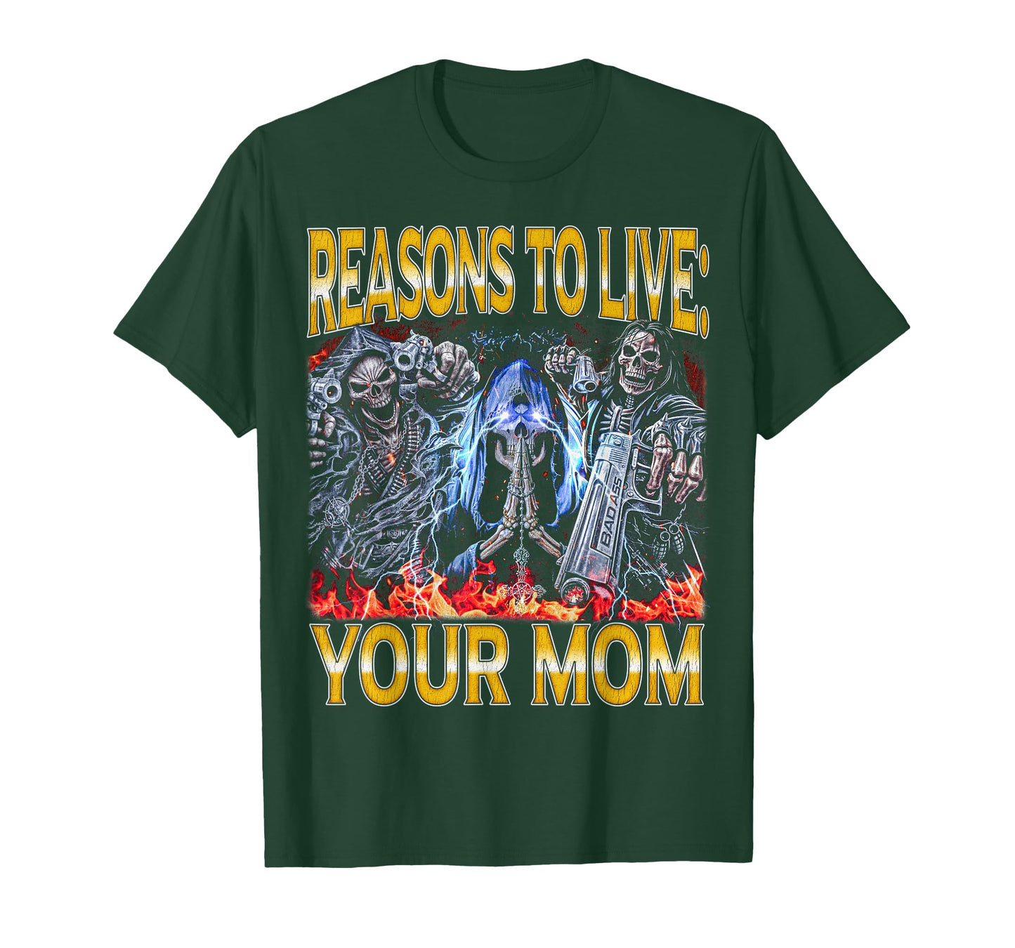 Your Mom - Edgy Skeleton Bootleg Hard Skeleton Meme T-Shirt