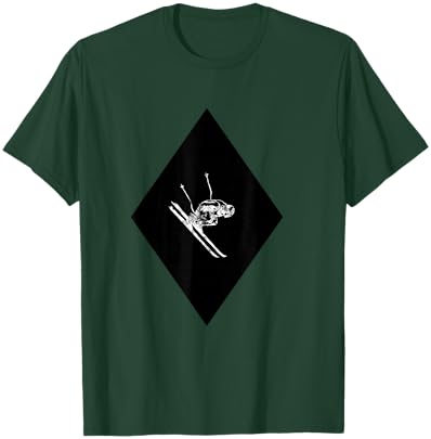 Downhill Ski Black Diamond T-Shirt - T-Shirt | Forest