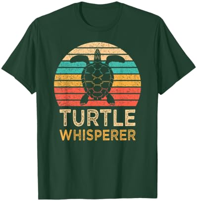 Turtle Whisperer Sea Turtles Lover Vintage Sunset T-Shirt - T-Shirt | Forest