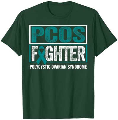 PCOS Awareness Shirt Polycystic Ovarian Syndrome Fighter T-Shirt - T-Shirt | Forest