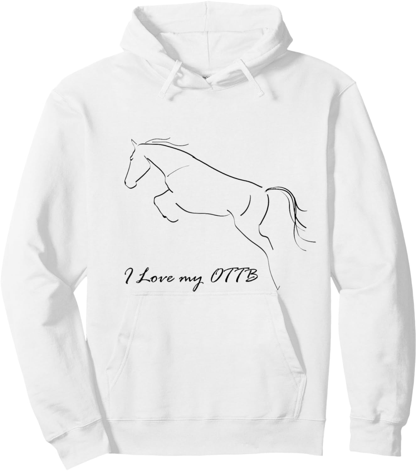 I Love My OTTB Calligraphy Hoodie - Hoodie | White