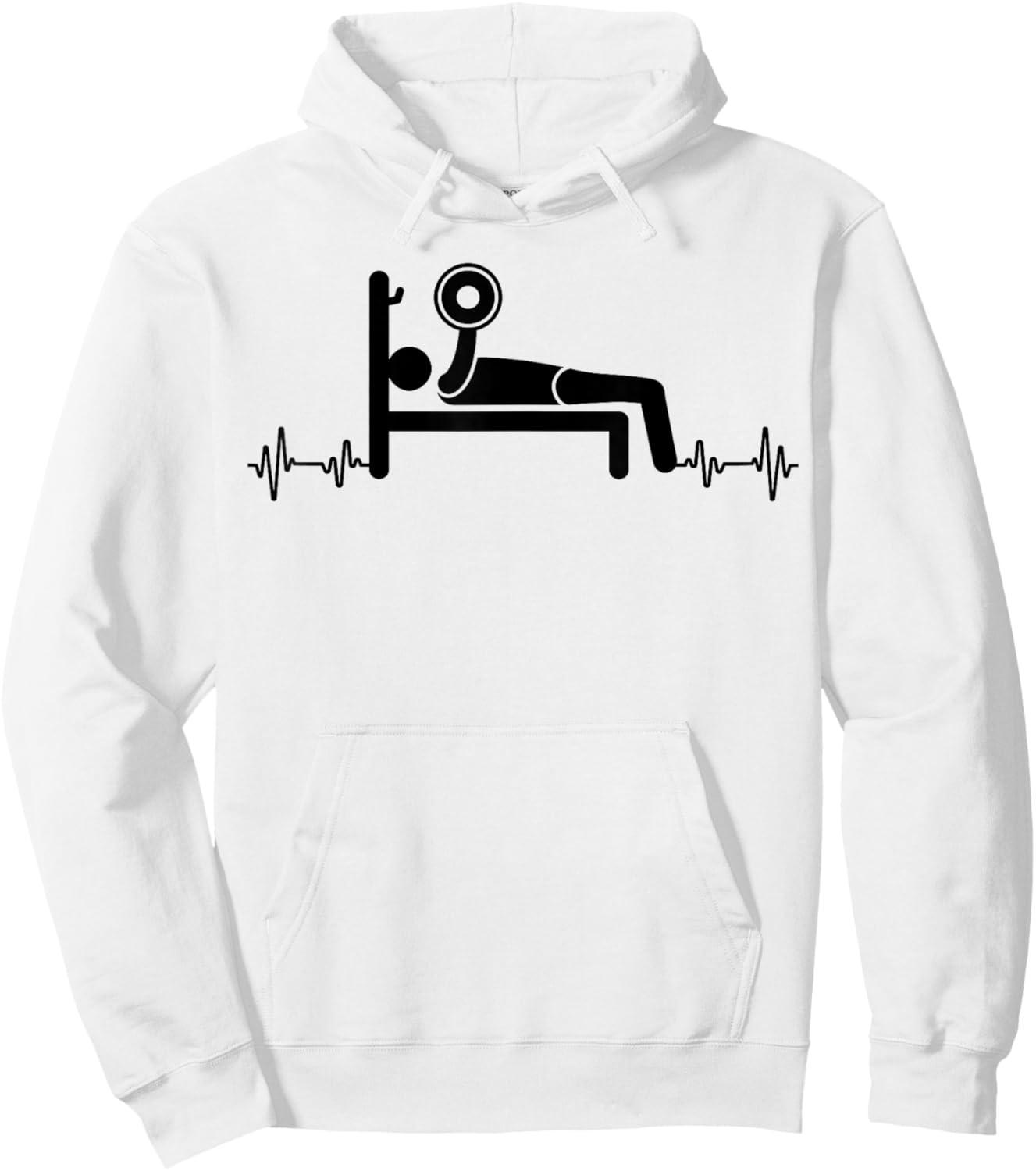 Bench Press Bar Weights Workout Gym Weightlifting Funny Hoodie - Hoodie | White